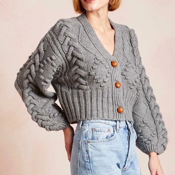 Colby Cropped Fisherman Cardigan 